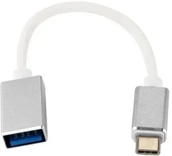 USBTOP OTG USB3.1 Type-C – USB3.0 10 см (серебристый)
