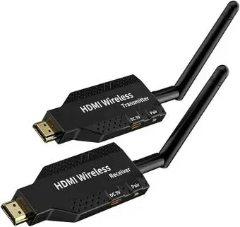 USBTOP HDMI по Wi-Fi до 50 метров, активный, FullHD 1080p, (комплект, черный)