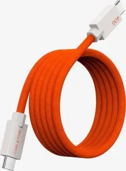 Cabletime CU4WH USB-C 240W 40G USB4 Magnetic Coil CT-CMU4-PW1 (1 м, оранжевый)