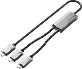 Cabletime CU14J USB-C на два USB-C CT-2CM140-AG (1.5 м, черный)