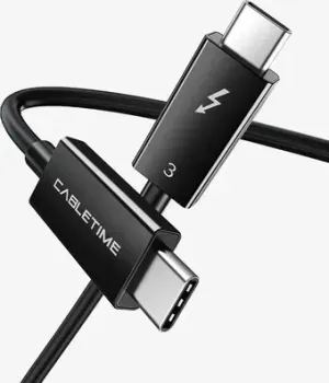 Cabletime CT31F Thunderbolt 3 4K/40G/100W CT-C160-TB3-PB0.7 (0.7 м, черный)