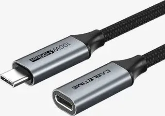 Cabletime CU21E USB-C 10 Гбит/с 100 Вт/5 А 4K/60 Гц CT-CMCF100-GEN2-AG0.5 (0.5 м, черный)