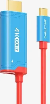 Cabletime CC16L USB-C - HDMI/USB-C CT-CMHD4P-PB2 (2 м, черный)
