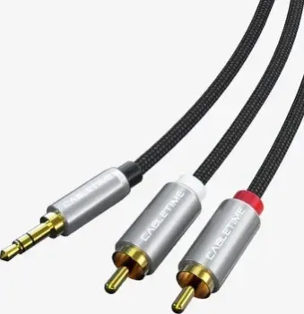 Cabletime CF13H 3.5 мм 1/8" на 2RCA разветвитель Y аудио CT-AV314-p12G-SG1 (1 м, черный)