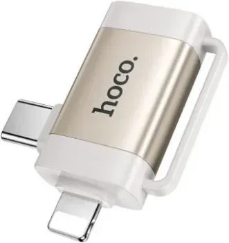 Hoco UA31F USB Type-A - USB Type-C - Lightning (серый)