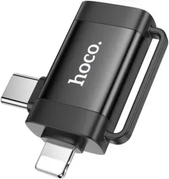 Hoco UA31F USB Type-A - USB Type-C - Lightning (черный)