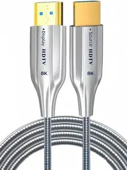 USBTOP HDMI v2.1 UltraHD 8K 60Гц / 4K 120Гц HDMI - HDMI (50 м, серебристый)