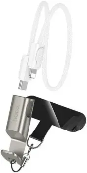 Hoco X126 USB Type-C - Lighting (0.35 м, светло-серый)