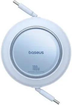 Baseus Free2Pull Mini Retractable Charging Cable 100W USB Type-C - USB Type-C (1.5 м, голубой)