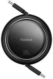 Baseus Free2Pull Mini Retractable Charging Cable 100W USB Type-C - USB Type-C (1.5 м, черный)