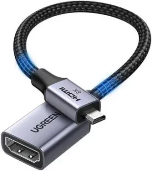 Ugreen HD182 65593 microHDMI - HDMI (0.2 м, черный)