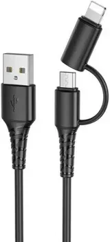Hoco X54 USB Type-A - Lightning/microUSB (1 м, черный)