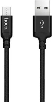 Hoco X14 USB Type-A - microUSB (2 м, черный)