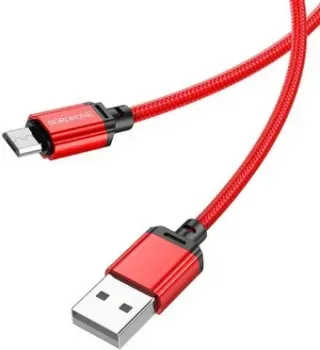 Borofone BX87 USB Type-A - microUSB (1 м, красный)