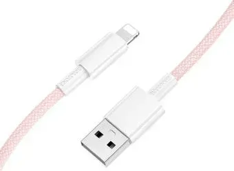 Borofone BX117 Lighting - USB Type-A (1 м, розовый)