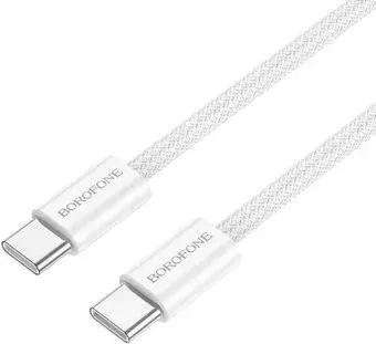 Borofone BX104 USB Type-C - USB Type-C (1 м, белый)