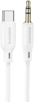 Borofone BL18 3.5 jack - USB Type-C (1 м, белый)