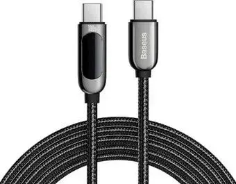 Baseus Display Fast Charging 100W USB Type-C - USB Type-C (2 м, черный)