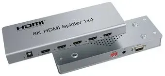 USBTOP 1x4 HDMI UltraHD 8K 60Гц/4K 120Гц (серый)