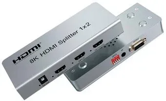 USBTOP 1x2 HDMI UltraHD 8K 60Гц/4K 120Гц (серый)