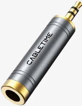 Cabletime 3.5mm Male to 1/4 inch Female Stereo Audio Adapter