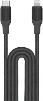 Momax DL55D 1-Link Flow CL+ USB Type-C - Lightning (2 м, черный)