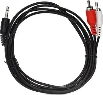 VCOM VAV7183-3M 3.5 мм jack - RCA (3 м, черный)