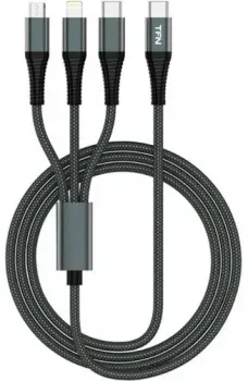TFN TFN-C-3IN1-USBC-GR USB Type-A - USB Type-C/Lightning/microUSB (1.2 м, белый)