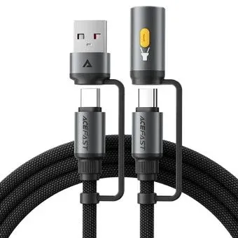 AceFast J5 USB Type-C- USB Type-C (1.2 м, черный)