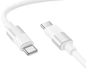 Borofone BX106 USB Type-C - USB Type-C (1 м, белый)
