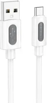 Borofone BX114 USB Type-A - microUSB (1 м, белый)