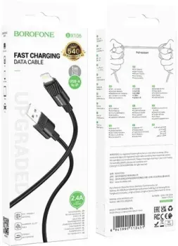 Borofone BX106 USB Type-A - Lightning (1 м, черный)