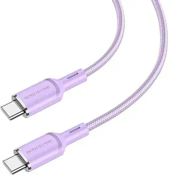 Borofone BX90 USB Type-C - USB Type-C 3A (1 м, фиолетовый)