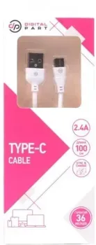 Digital Part TC-301 USB Type-A - USB Type-C (1 м, белый)