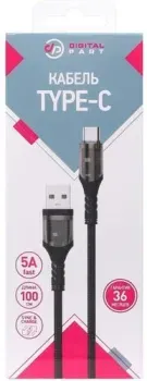Digital Part TC-01 USB Type-A - USB Type-C (1 м, черный)