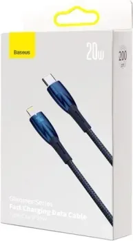 Baseus Glimmer Series USB Type-C - Lightning (2 м, синий)