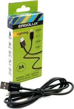 Ergolux ELX-CDC03-C02 USB Type-A - Lightning (1.2 м, черный)