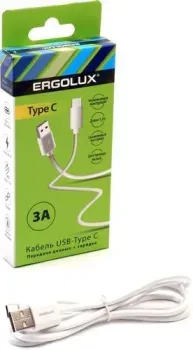 Ergolux ELX-CDC02-C01 USB Type-A - USB Type-C (1.2 м, белый)