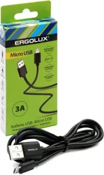 Ergolux ELX-CDC01-C02 USB Type-A - microUSB (1.2 м, черный)