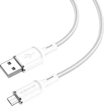 Borofone BX90 USB Type-A - microUSB 2.4A (1 м, белый)