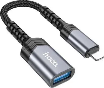 Hoco UA24 USB Type-A - Lightning (0.16 м, черный)