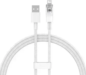 Baseus Explorer Series Fast Charging Cable with Smart Temperature Control 2.4A USB Type-A - Lightning (1 м, белый)