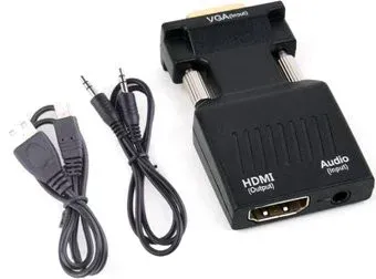 USBTOP VGA - HDMI - jack 3.5 мм Pro Mini (черный)