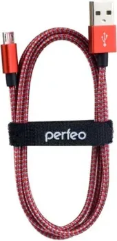 Perfeo USB Type-A - microUSB U4804 (3 м, красно-белый)