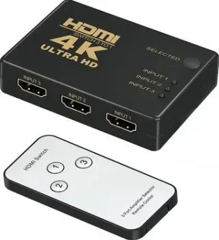 USBTOP 3x1 HDMI UltraHD 4K 3D + пульт ДУ, активный