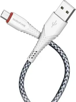 Borofone BX25 Micro USB (белый)