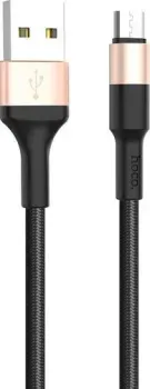 Hoco X26 USB Type-A - microUSB (1 м, черный/золотистый)