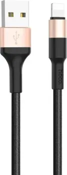 Hoco X26 USB Type-A - Lightning (1 м, черный/золотистый)