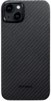 Pitaka MagEZ Case 4 для iPhone 15 Plus (1500D twill, черный/серый)
