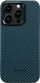 Pitaka MagEZ Case 4 для iPhone 15 Pro (1500D twill, черный/синий)
